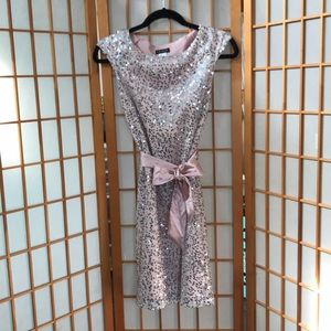 Blush sequin Venus Dress
